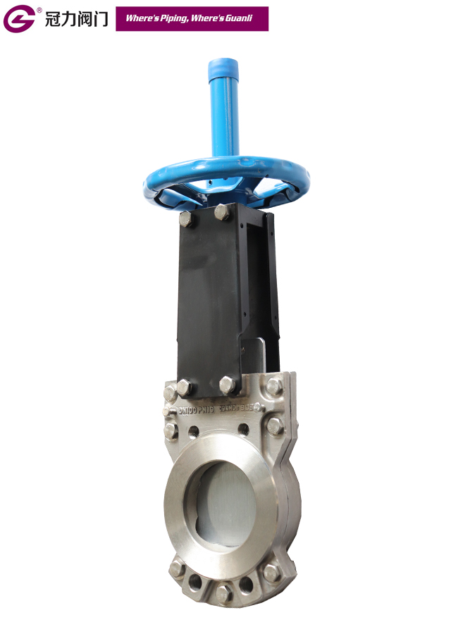 Buy bidirectional knife gate valve handwheel operation on Zhejiang Guanli  Valve